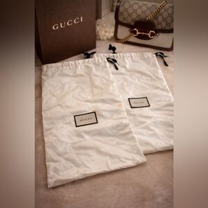 Gucci Dust Bags Set of 2 in White authentic NWOT